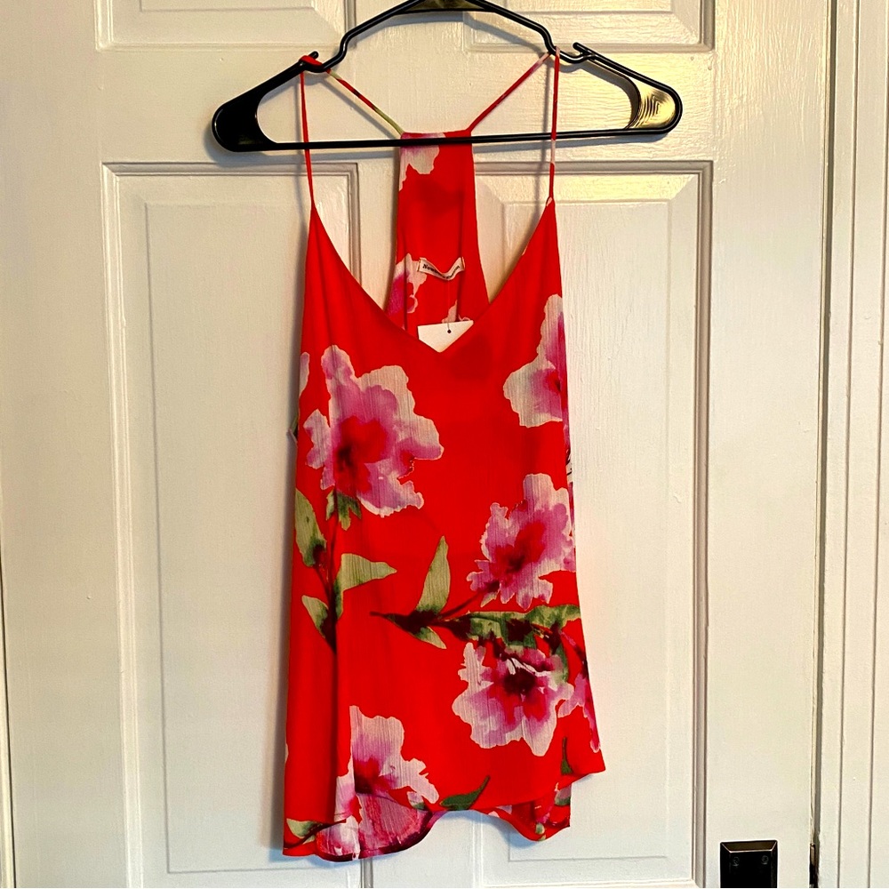 NWT Bright Floral Spaghetti Tank - Size Medium